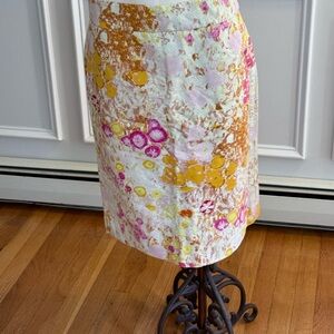J. Crew Multicolor Floral Pencil Skirt